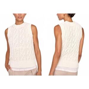 NEW BROCHU WALKER otto layered tank top in salt